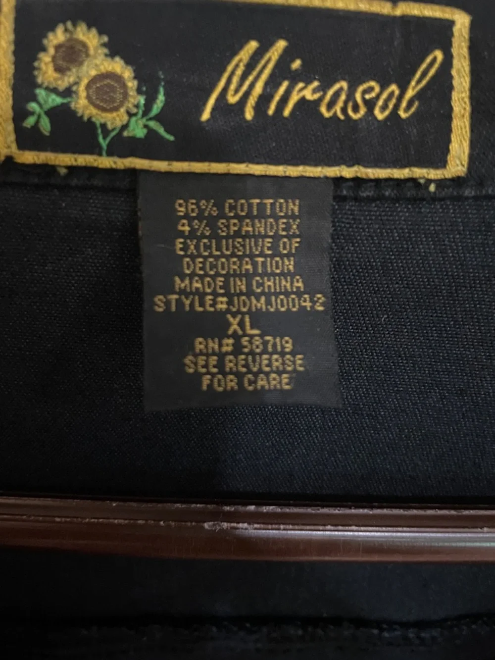 Mirasol XL black embellished jean jacket